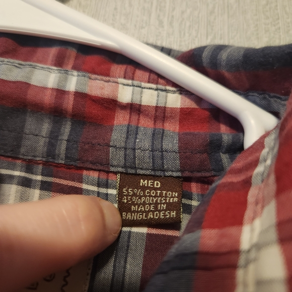 Bit & Bridal plaid button up shirt Size Medium - Picture 4 of 6